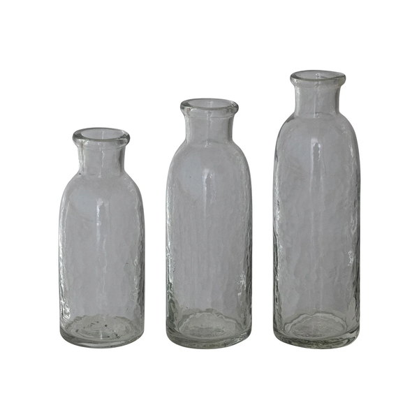 Hand-Blown Glass Bottle Vases