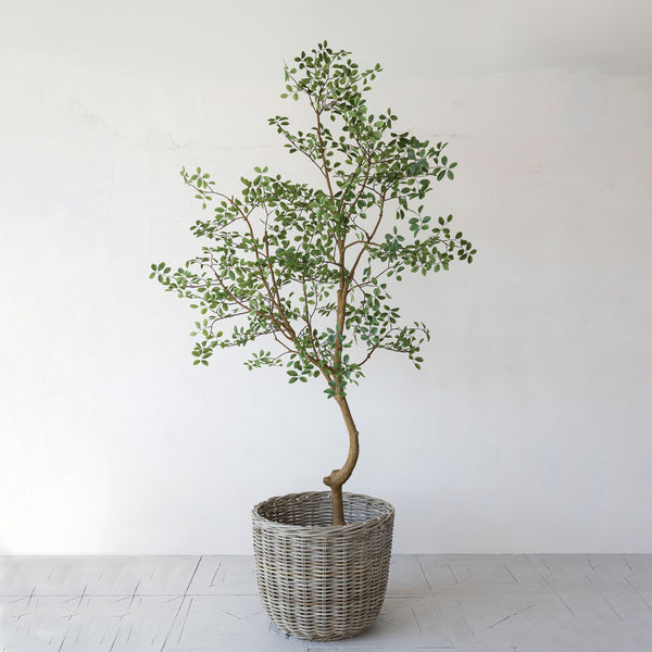 Faux Crepe Myrtle Tree in Plastic Pot