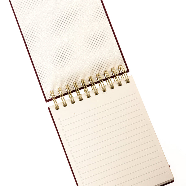 Fabric-Bound Notepad - Burgundy