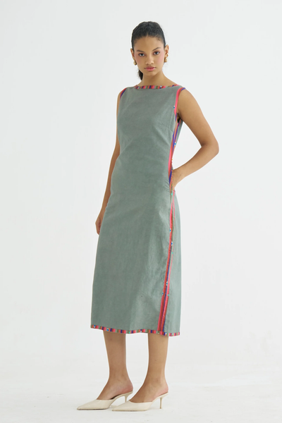 Olive Secret Margin Dress