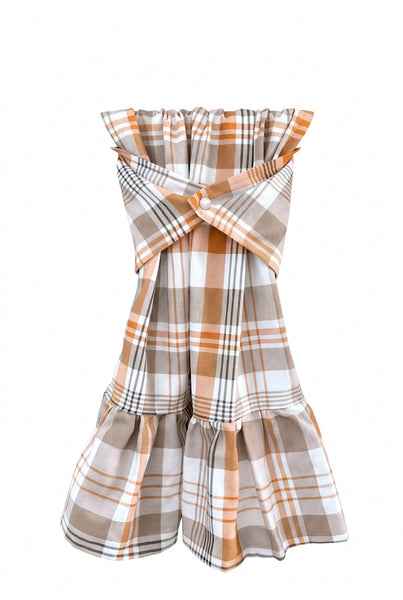 Stay Put Towel - Fall Plaid Ruffle