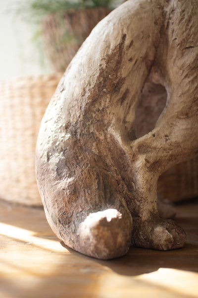Faux Concrete Fox Statue