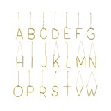 Metal Alphabet Ornament w/ Beads, 2 Finishes, 21 Styles (Excludes Q, U, X, Y, Z)