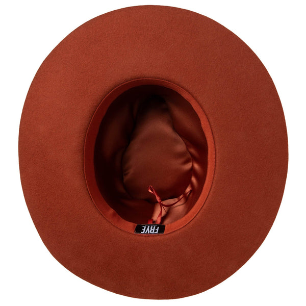 Rust Telescope Crown Wool Fedora Hat by Frye