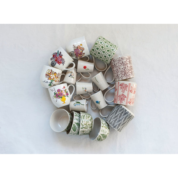 Hand-Painted Embossed Creamer, 6 Styles