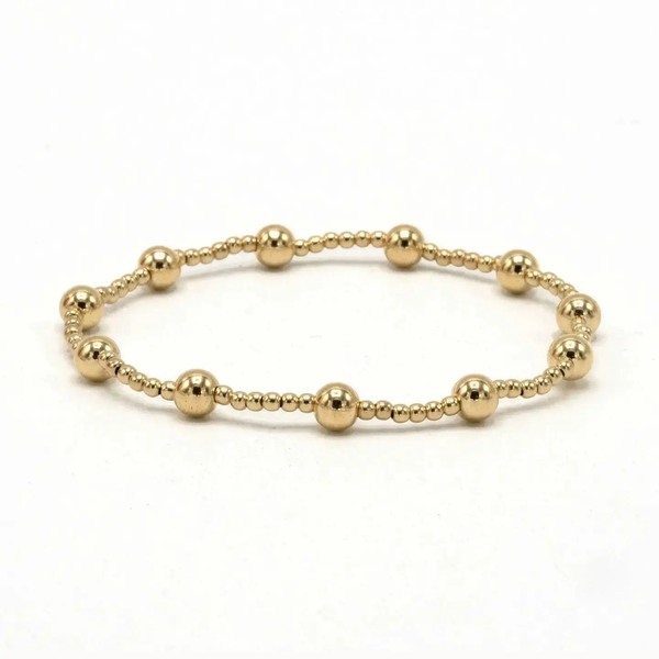 The Malibu 2x5 14k Gold filled Beaded Bracelet