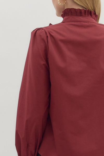 Long Sleeve Pintuck Top