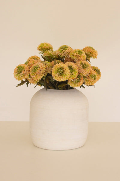 Faux Yellow Ball Dahlias - bundle of 7