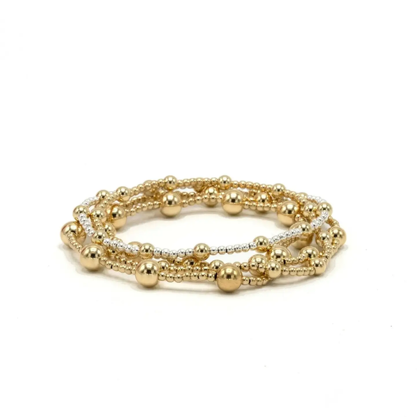 The Malibu 2x5 14k Gold filled Beaded Bracelet