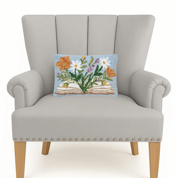 Flower Book Hook Pillow