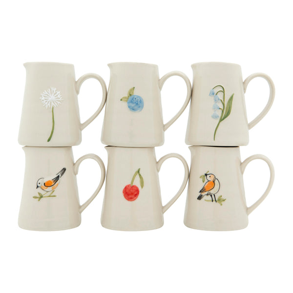 Hand-Painted Embossed Creamer, 6 Styles
