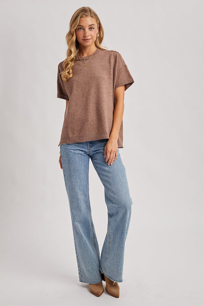 Crew Neck Knit T Shirt