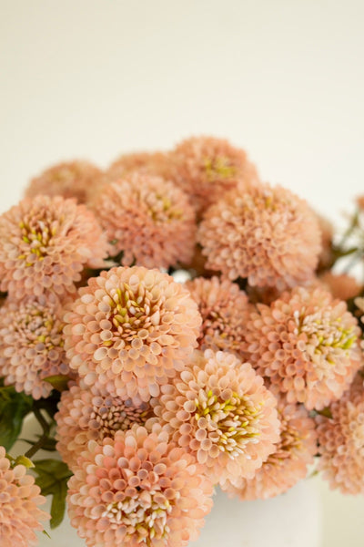 Faux Light Pink Ball Dahlias - bundle of 7