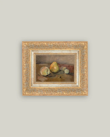 Pears and Apples 1873 By Paul Cezanne 9x7 Copper Gold