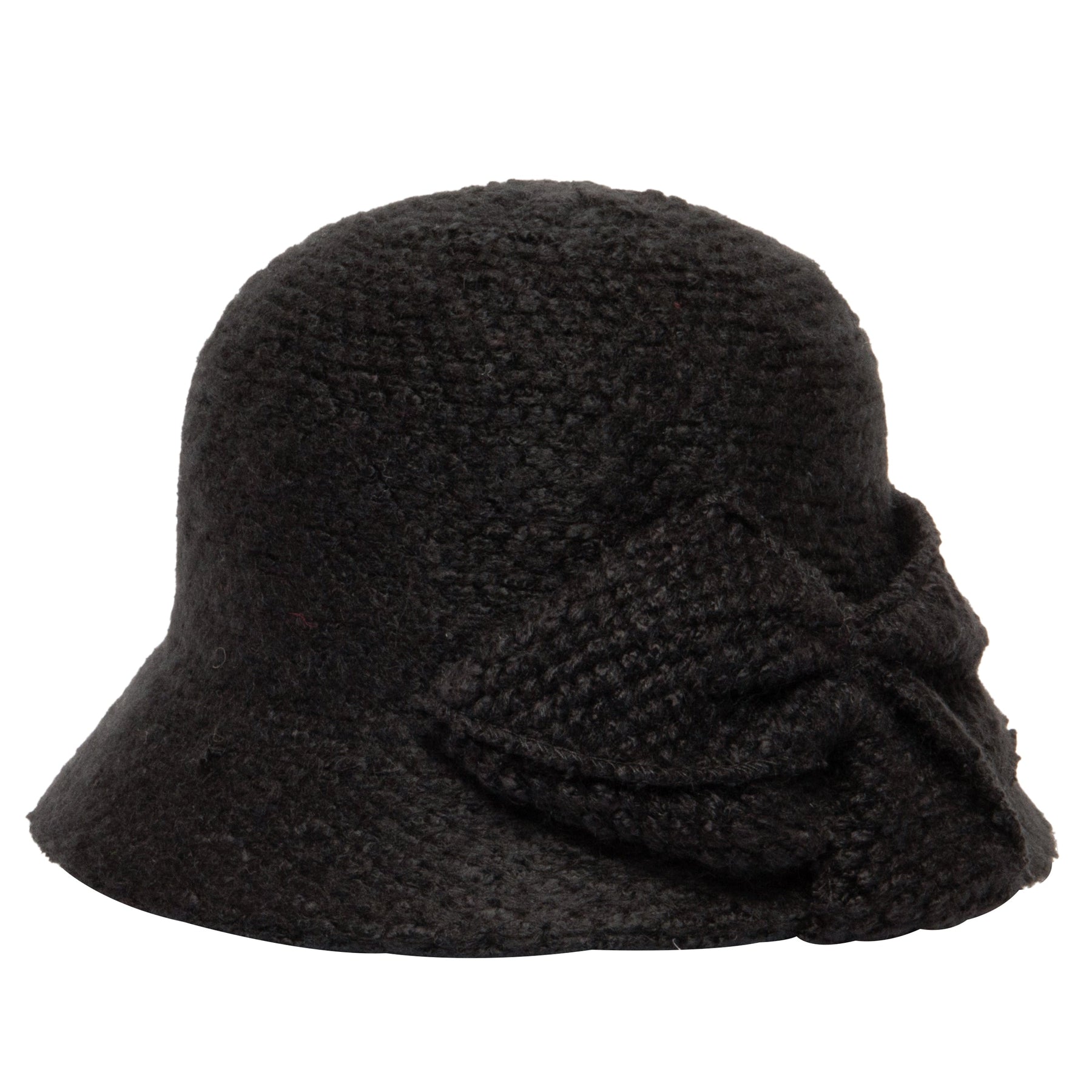 Knit Bucket Hat with Wrapped Bow
