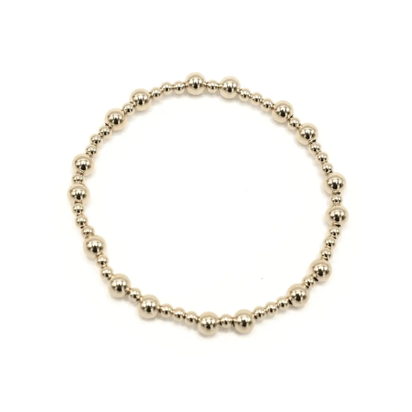 The Charleston 3x5 14k Gold filled Beaded Bracelet