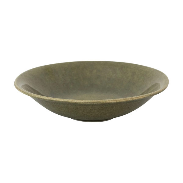 Stoneware Low Bowl, Green (Each One Will Vary)