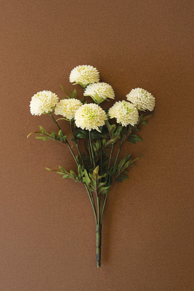 Faux White Ball Dahlias - bundle of 7