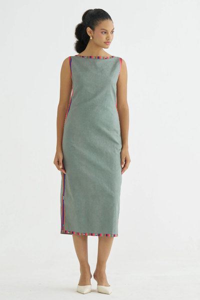 Olive Secret Margin Dress