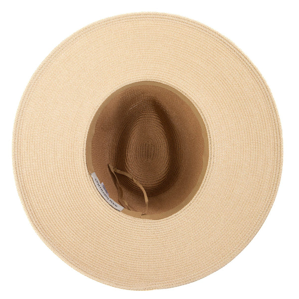 Paola Hat - Two Tone Fedora in Natural & Black