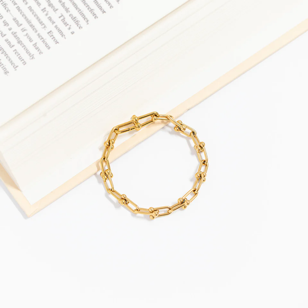 Waterproof Gold Hardware Bracelet