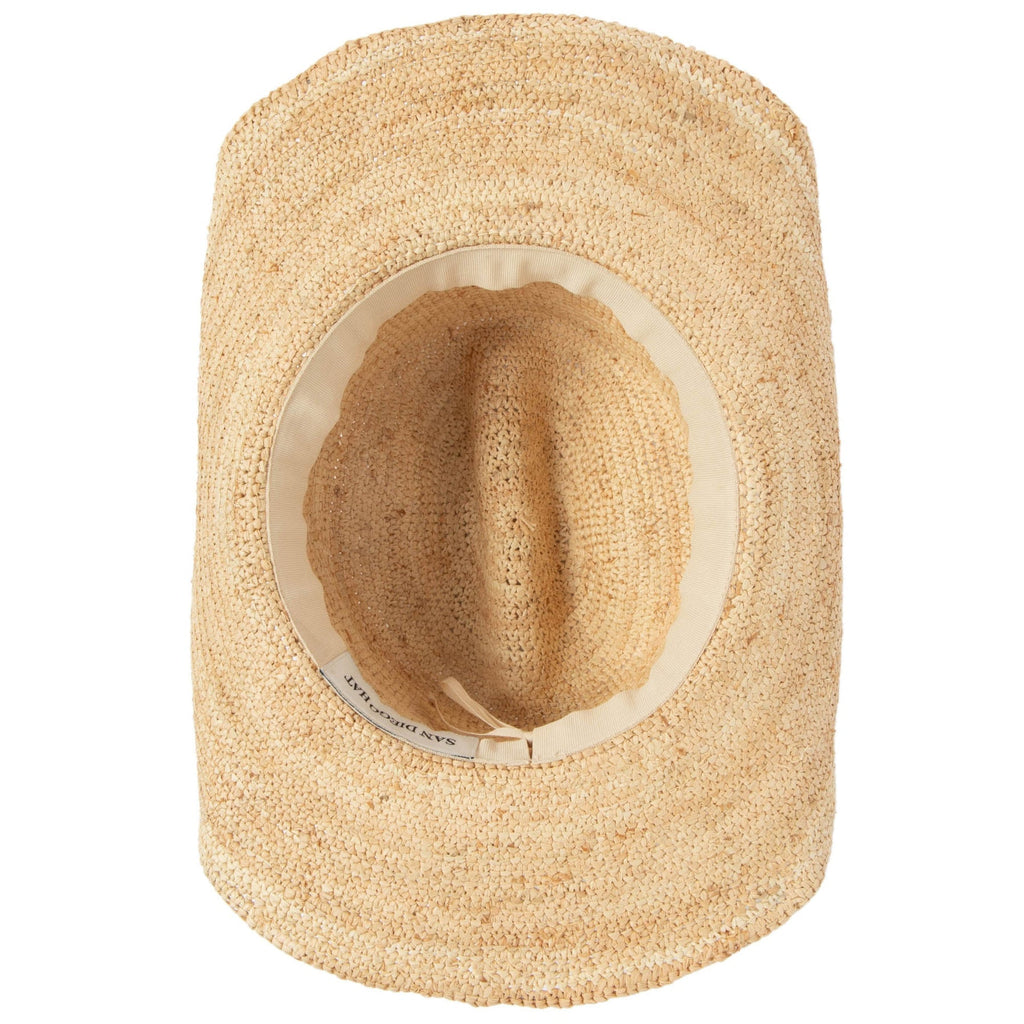 Ines - Women's Crochet Raffia Cattleman's Crease Hat