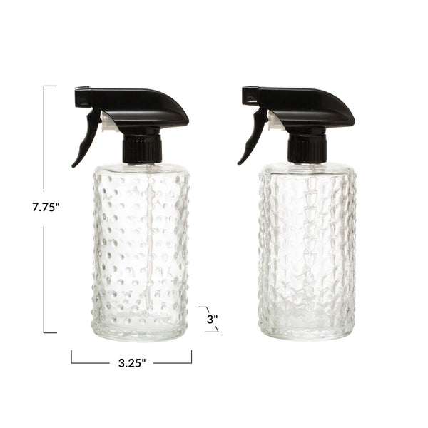 Embossed Glass Spray Bottle, 2 Styles