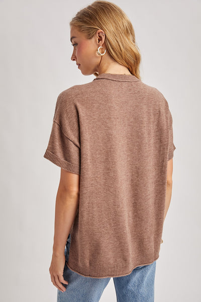 Crew Neck Knit T Shirt