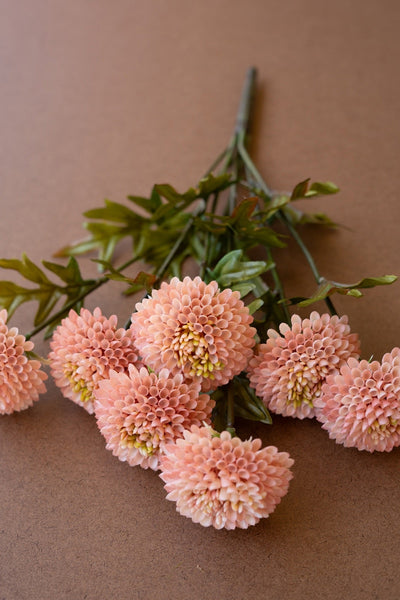 Faux Light Pink Ball Dahlias - bundle of 7