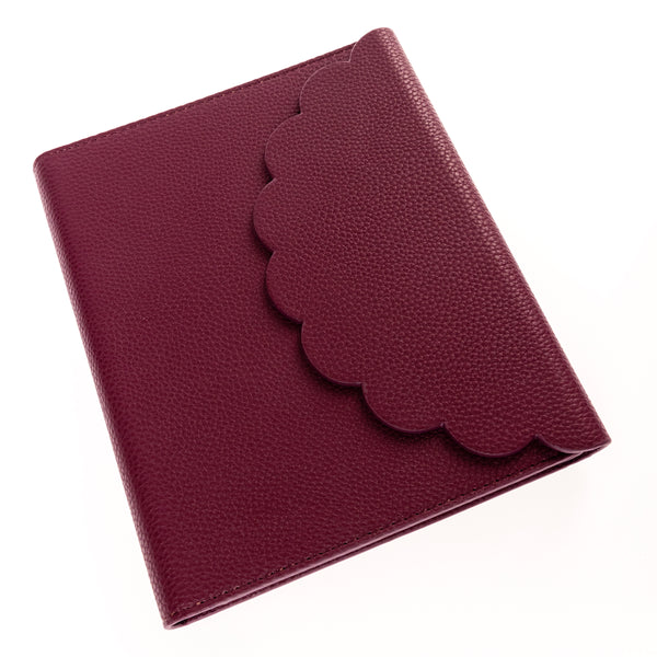 Vegan Leather Wrap Journal - Plum