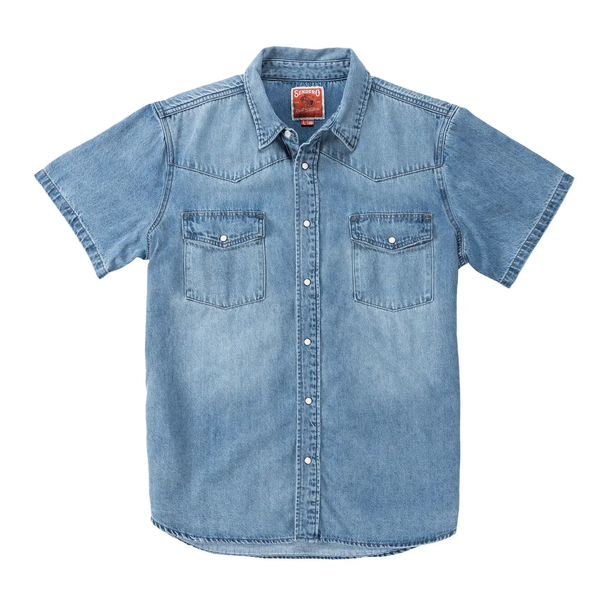 The Wyatt Shirt: Vintage Denim Short Sleeve