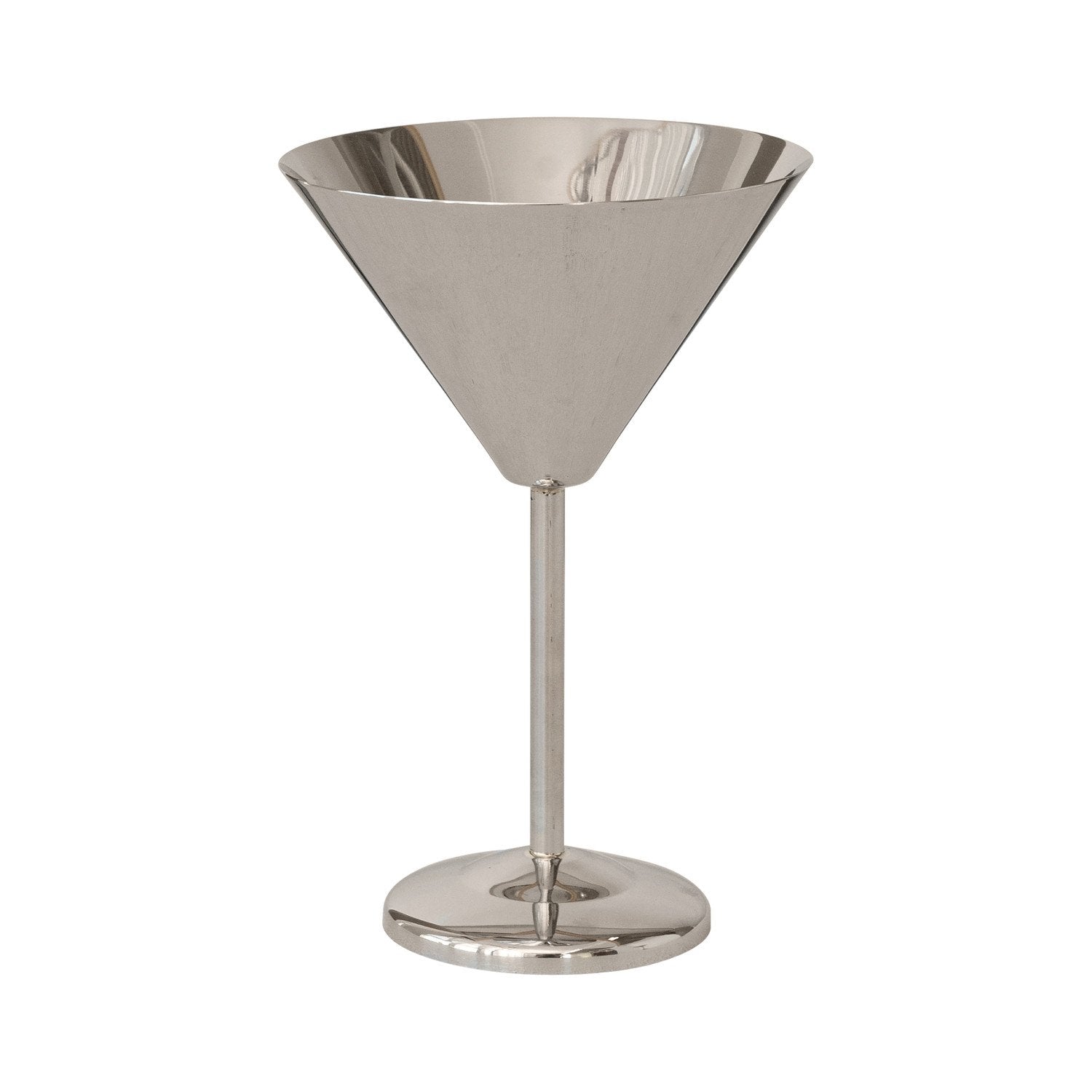 8 oz. Stainless Steel Martini Glass, Silver Finish
