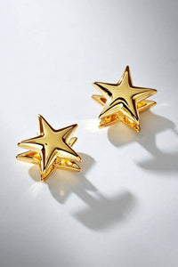 14K Gold Dipped Star Shaped Earrings