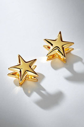 14K Gold Dipped Star Shaped Earrings