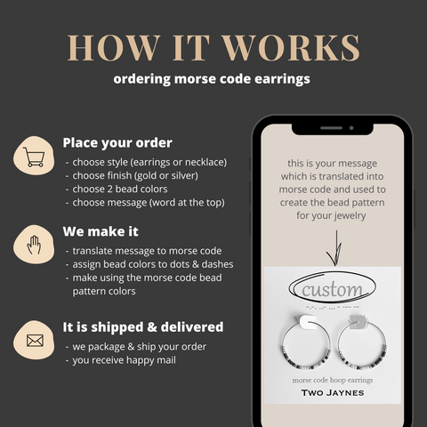 CUSTOM Morse Code Jewelry