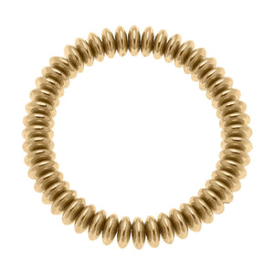 Channing Metal Plated Disc Bracelet in Worn Gold