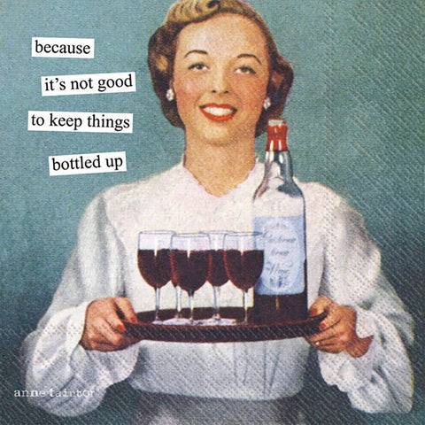 Paper Cocktail Napkins - Anne Taintor, bottled up