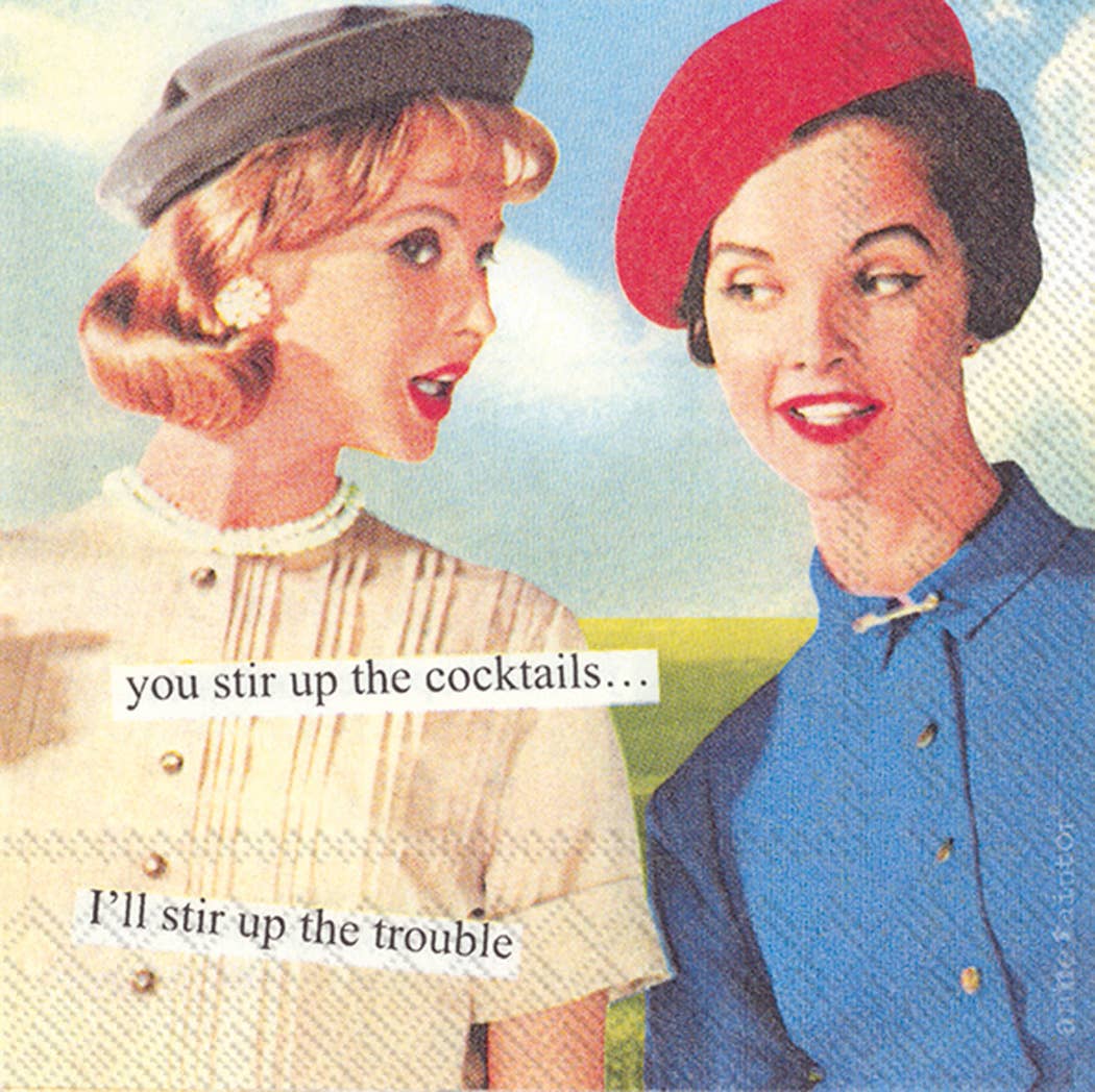Paper Cocktail Napkins - Anne Taintor, stir up