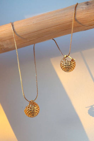 14K Gold Dipped Disco Ball Hoop Earrings