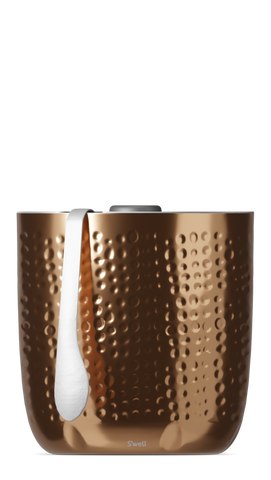 Ice Bucket + Tongs - Metallic Copper
