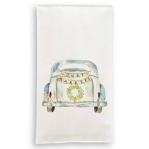 Just Married Car Tea Towel
