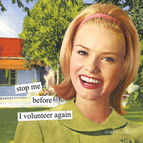 Paper Cocktail Napkins - Anne Taintor, volunteer