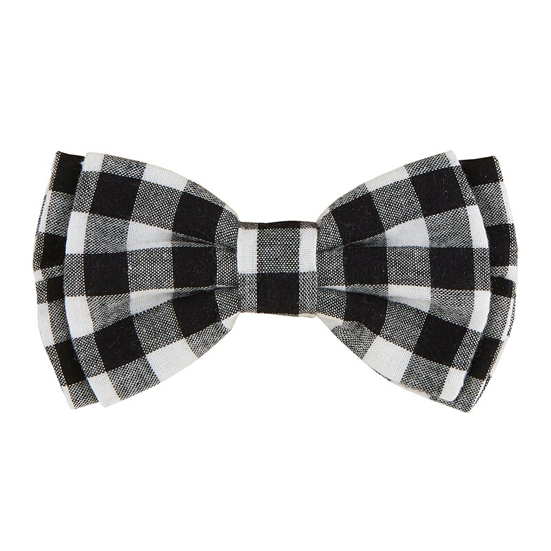 Pet Bow Tie - Black Buffalo Check