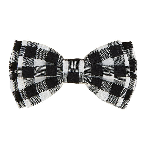 Pet Bow Tie - Black Buffalo Check