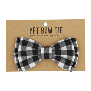 Pet Bow Tie - Black Buffalo Check