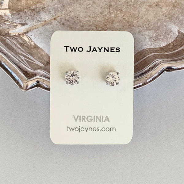 Classic CZ Stud Earrings