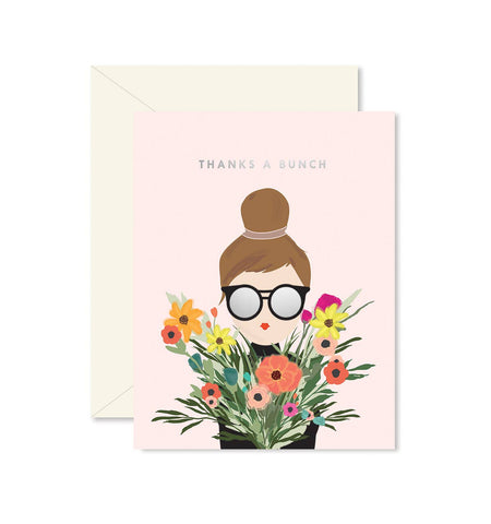 Thanks A Bunch Girl Card