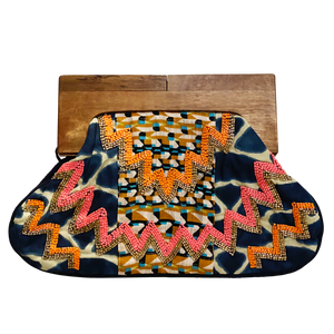Beaded Clutch with Wooden Handle