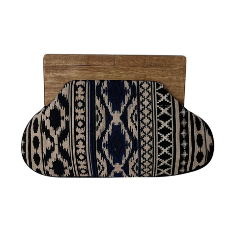 Beaded Clutch with Wooden Handle