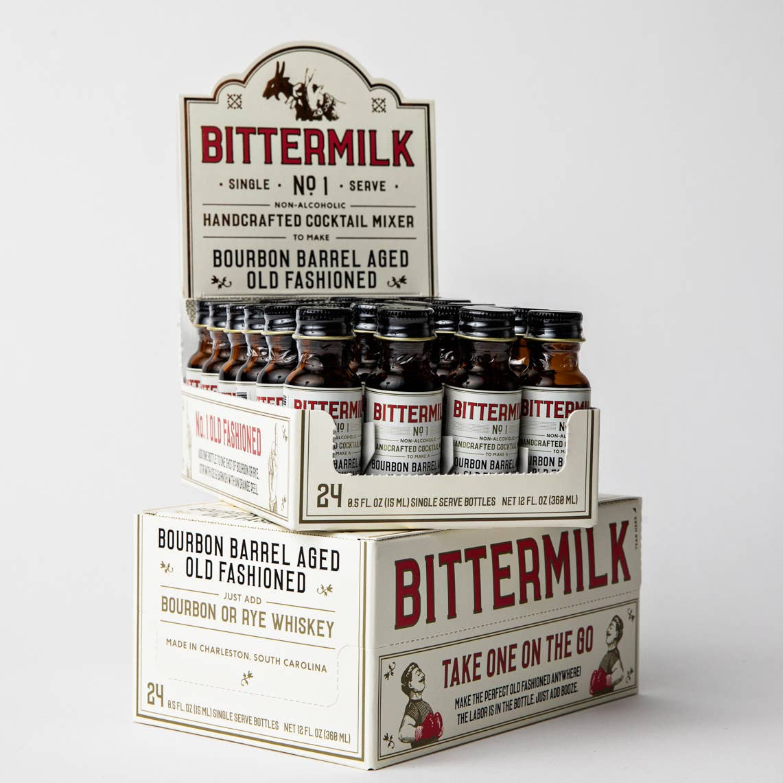 Single Serve Bourbon Barrel Aged Old Fashioned Bottles